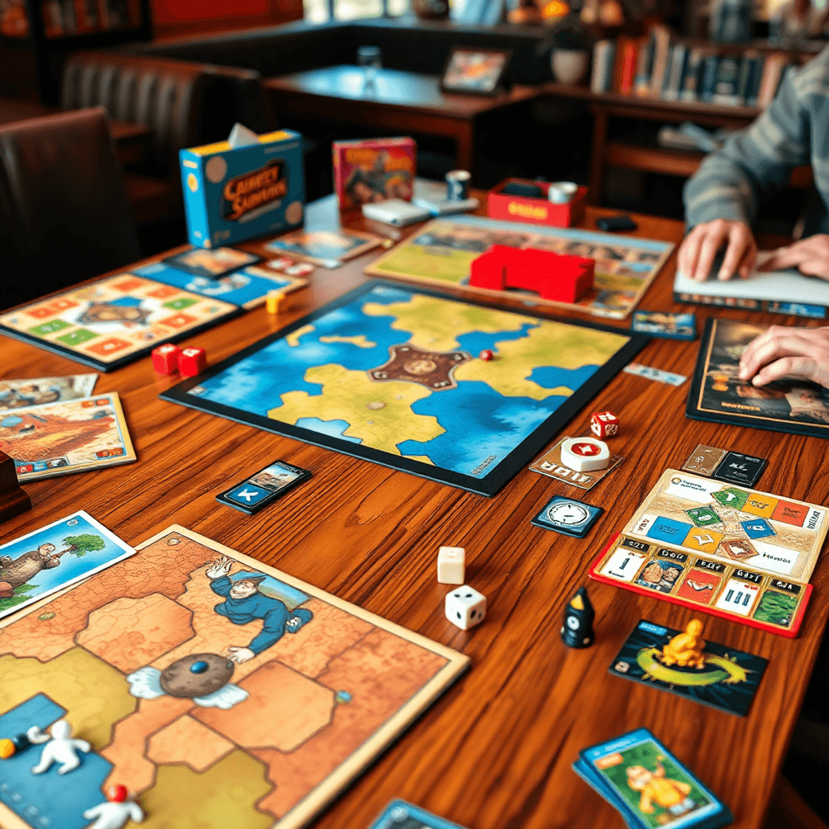 Table showing various strategy & eurogames