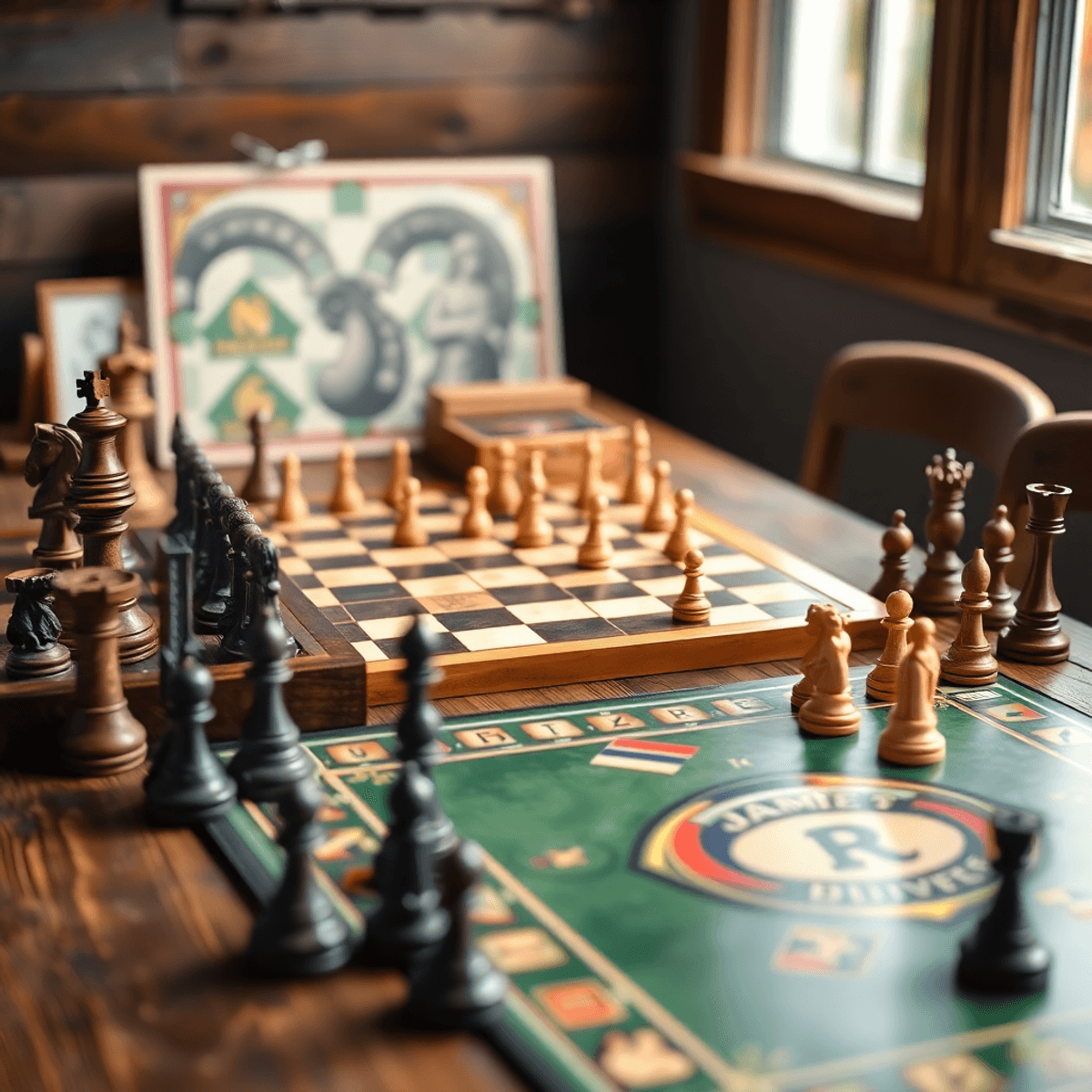 Collection of classical board games